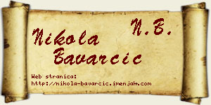 Nikola Bavarčić vizit kartica
